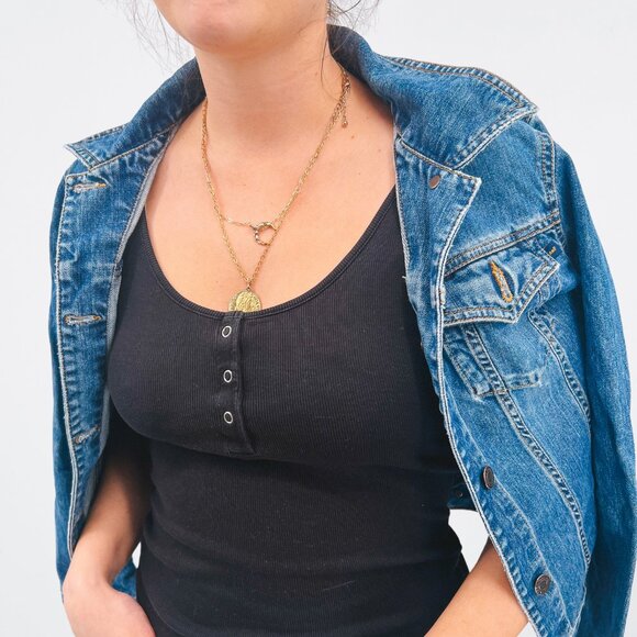 Dark Abercrombie & Fitch Denim Button Up Jacket - M - Picture 5 of 5